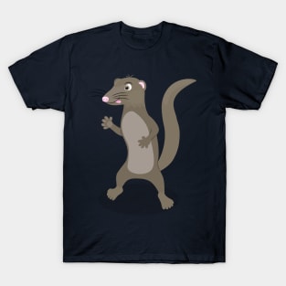 Cute mongoose cartoon illustration T-Shirt
